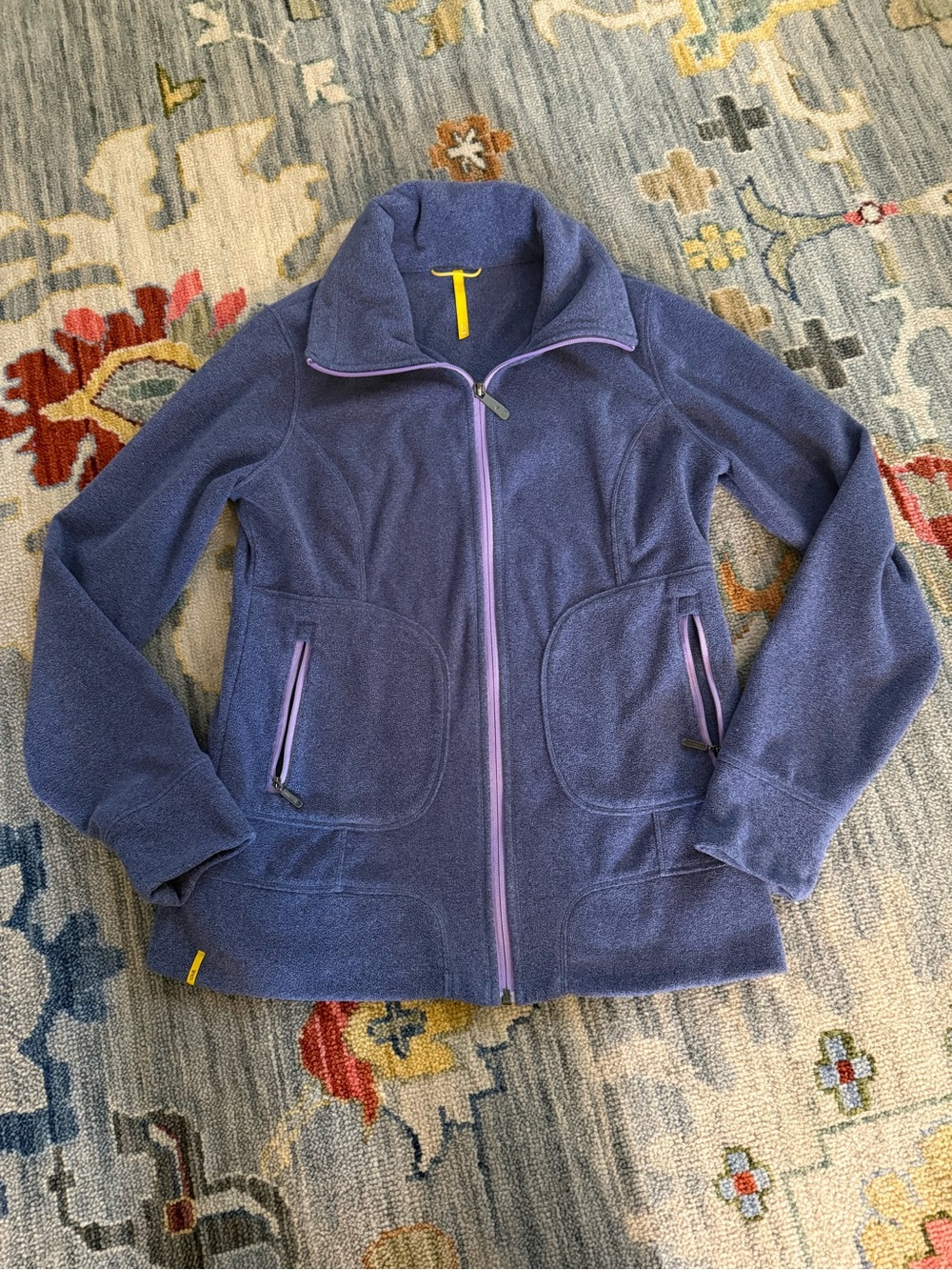 Lolë purple fleece jacket with full zip womens size medium